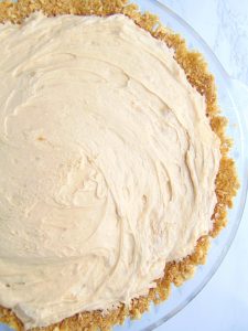 Smooth and silky peanut butter cream pie