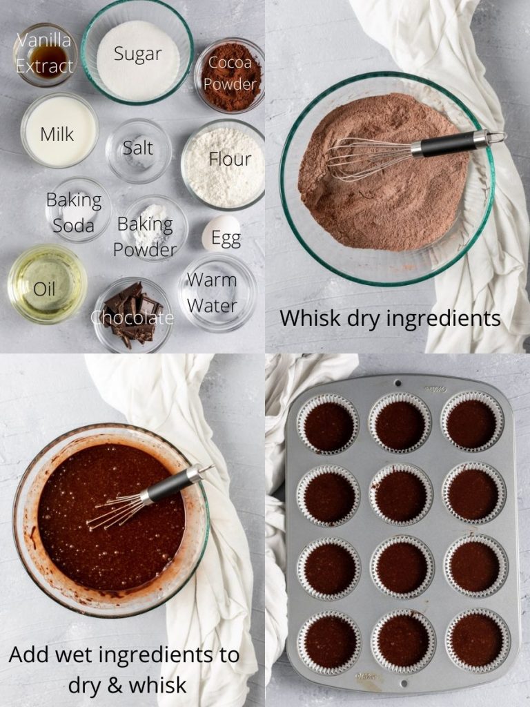 How to make dark chocolate cupcakes