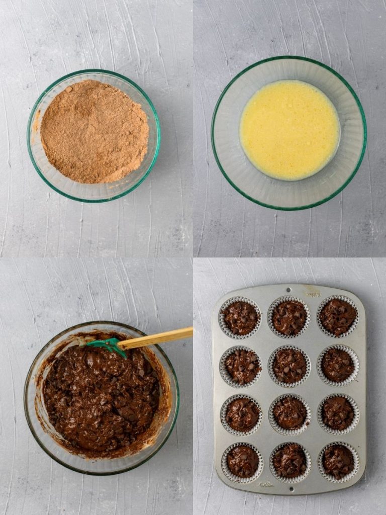 How to make double chocolate chip muffins from scratch at home