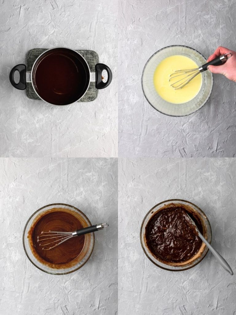 step-by-step instructions on how to make reese's brownies