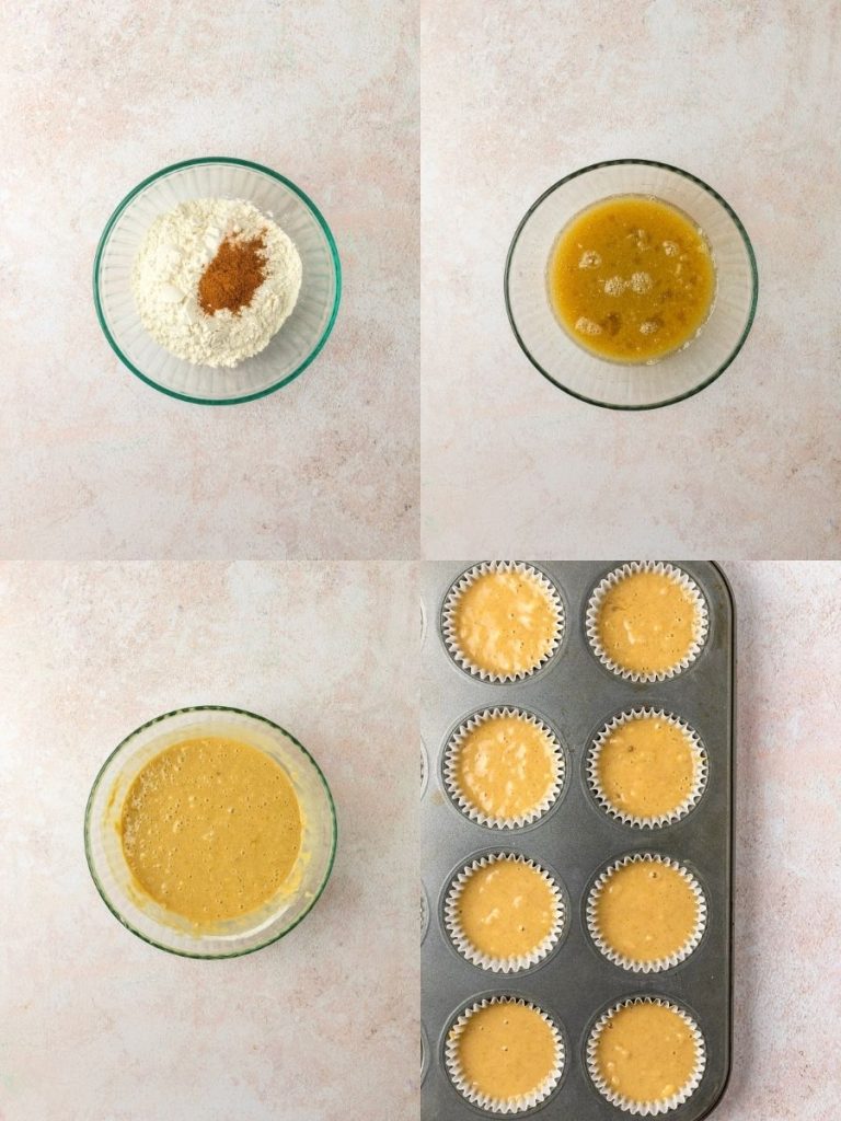 step by step instructions on how to make these cider cupcakes