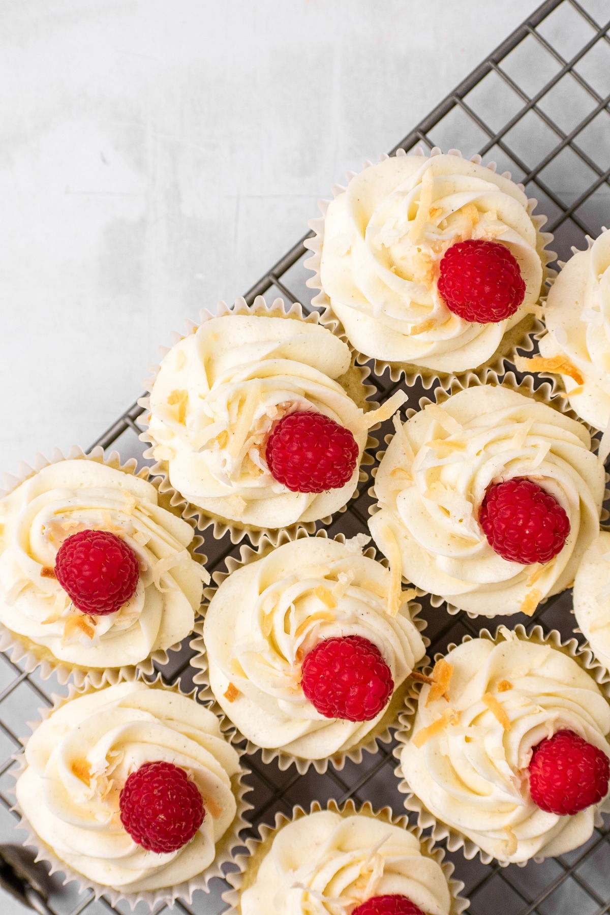 Raspberry Coconut Cupcakes - Ginger Snaps Baking Affairs