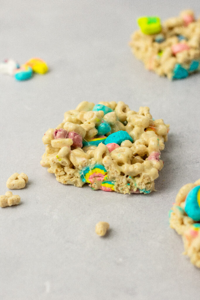 Three lucky charms cereal bars.