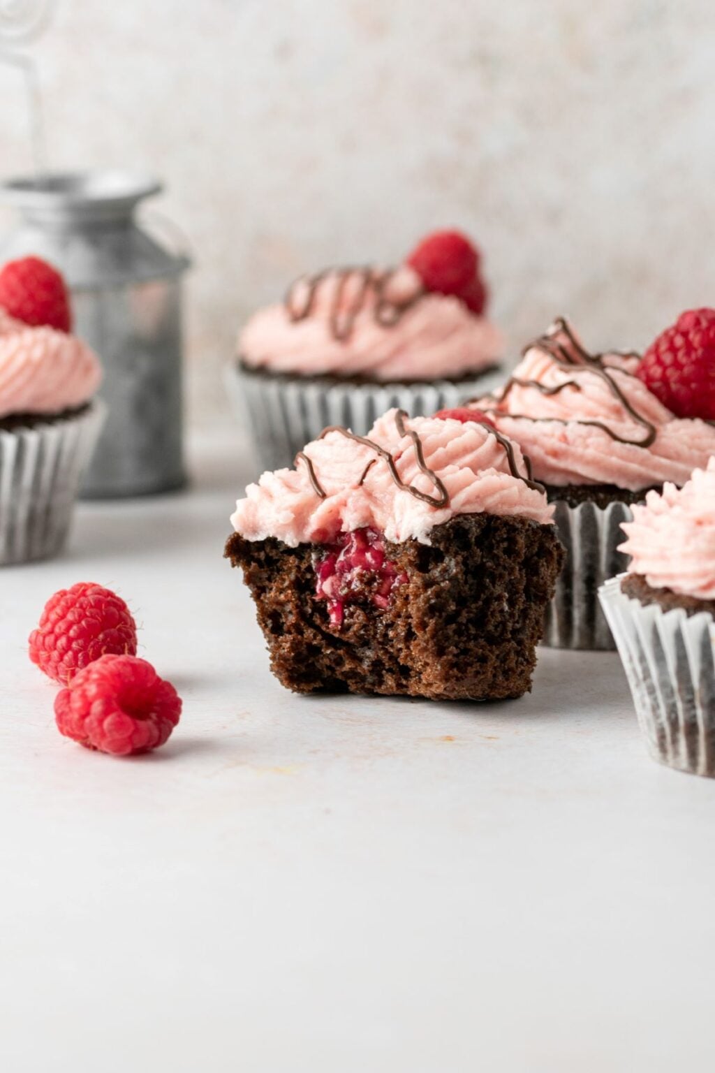 Chocolate Raspberry Cupcakes - Ginger Snaps Baking Affairs
