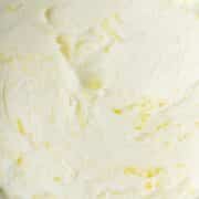 Lemon frosting in a bowl.