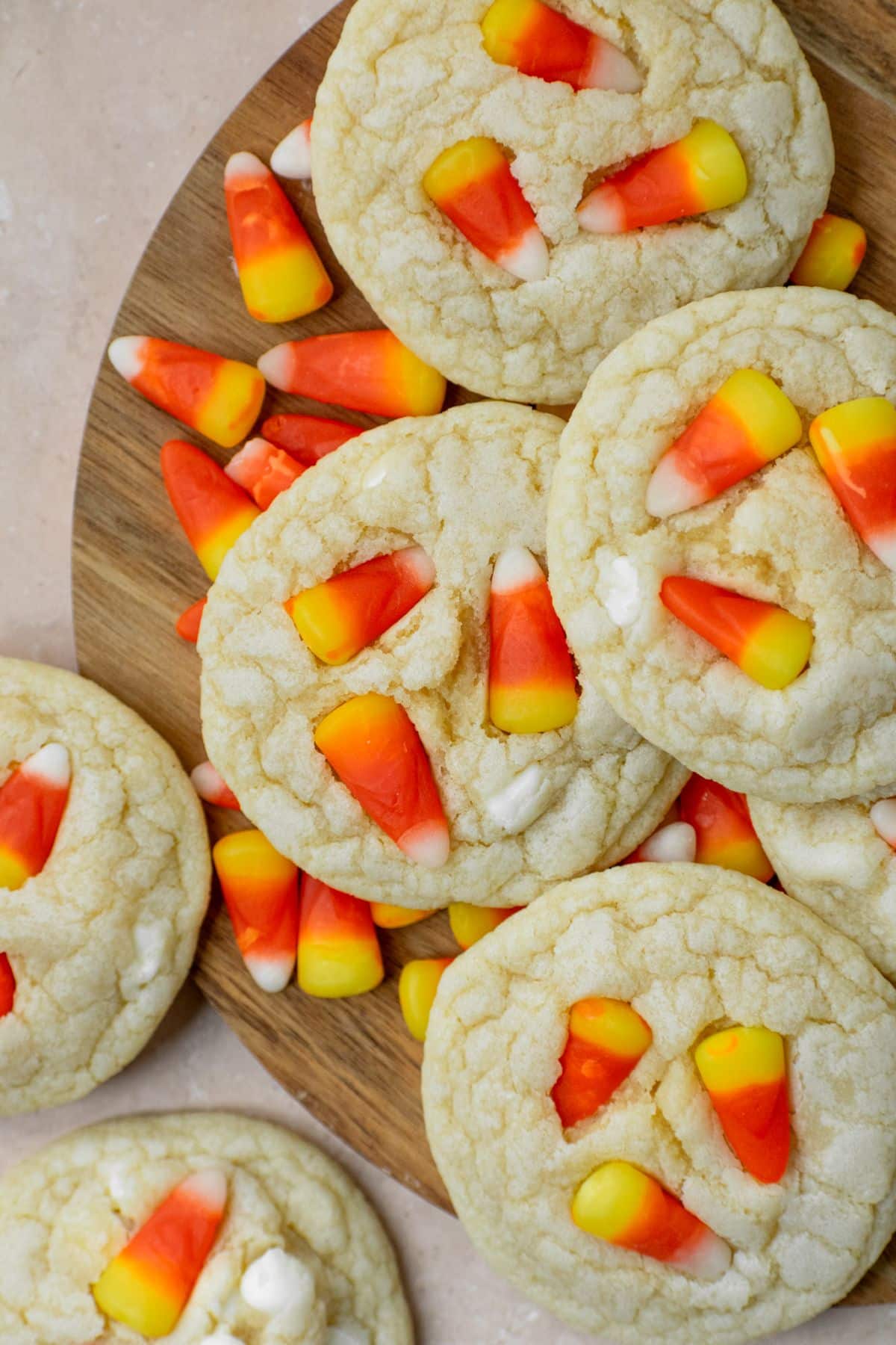 The best candy corn sugar cookies.