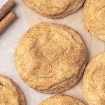 Classic snickerdoodle cookies that are soft and chewy.